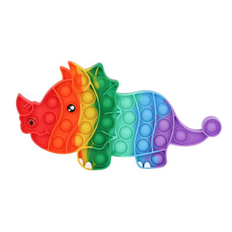 Rainbow Triceratops Pop It