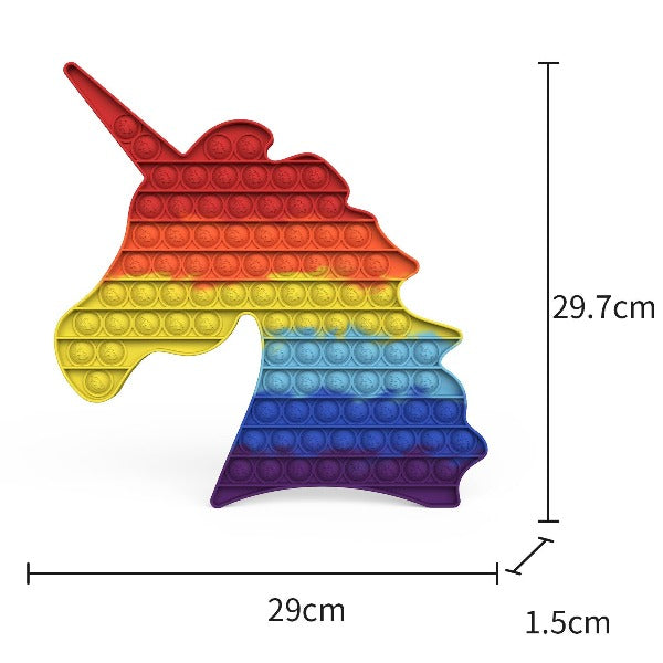 Giant Unicorn Pop It Toy | 179 Big Pops | The Biggest Unicorn Pop Jumbo Pop  Fidget Toy | Pop it for Sensory Needs | Large Unicorn Rainbow Popper Toy 