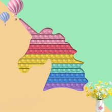 Giant Rainbow Unicorn Pop It Fidget Toy Popper